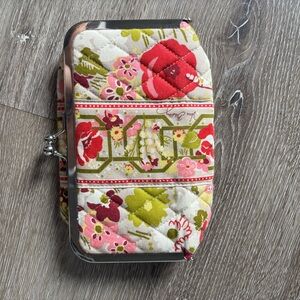 Vera Bradley Floral Quilted Clutch - Red, Green, Pink
